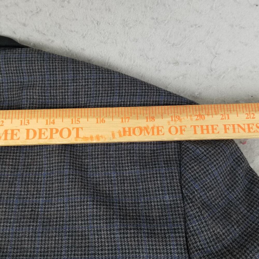 Lauren Ralph Lauren Blazer Mens 46R Gray Glen Check Wool 2 Button Ticket Pocket - Picture 12 of 15
